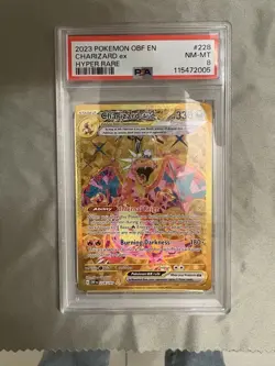 Pokemon TCG Charizard ex Obsidian Flames 228/197 PSA 8 - Image 1
