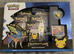 Pokemon TCG - Celebrations Zacian LV. X Deluxe Pin Collection Box Factory Sealed 820650809422 - Image 1