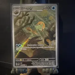 Pokemon Omanyte 180/165 Sv: Scarlet & Violet 151 Illustration Rare Holo 100 HP - Image 1
