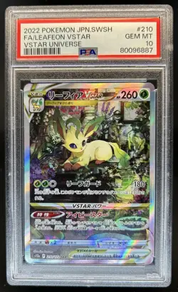 2022 Pokemon SWSH VSTAR Universe JP Leafeon Special Art Rare #210/172 PSA 10 - Image 1