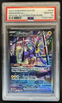 2023 Pokemon SV Miraidon ex #244/198 PSA 10 - Image 1