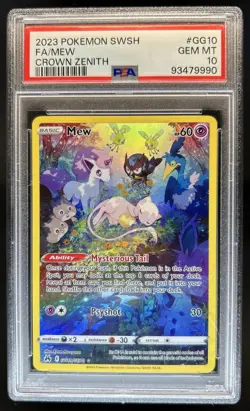 2023 Pokemon SWSH Crown Zenith Mew Galarian Gallery #GG10/GG70 PSA 10 - Image 1