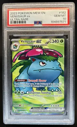 2023 Pokemon SV 151 Venusaur ex #182/165 PSA 10 - Image 1