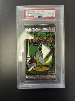 PSA 10 Gem Mint 1999 Pokemon Jungle 1st Edition Booster Pack Flareon Art Sealed - Image 2