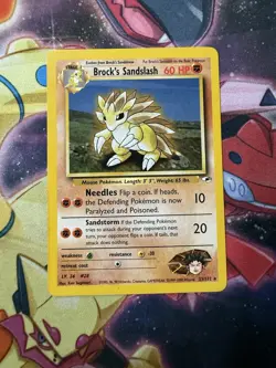 Brock's Sandslash 23/132 Gym Heroes Rare Non-Holo LP Vintage Pokemon TCG Card - Image 1