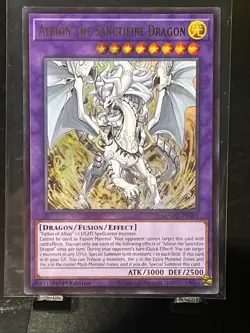Yugioh! Albion the Sanctifire Dragon MZMU-E101 (UR) 1st Ed - Image 1
