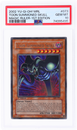 2002 Yu-Gi-Oh! Magic Ruler Toon Summoned Skull 1st Edition #MRL-073 PSA 10 - Image 1
