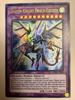 Yugioh Dragon Knight Draco-Equiste GFTP-EN093 Ultra Rare 1st Ed LP - Image 1