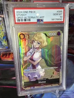 PSA 10 One Piece TCG Stussy OP07-085 Alt Art 500 Years in the Future English - Image 2