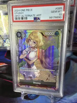 PSA 10 One Piece TCG Stussy OP07-085 Alt Art 500 Years in the Future English - Image 3