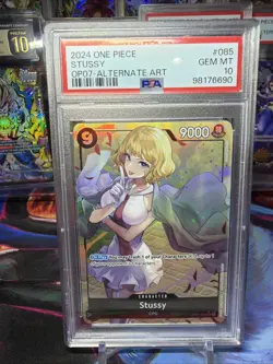 PSA 10 One Piece TCG Stussy OP07-085 Alt Art 500 Years in the Future English - Image 4