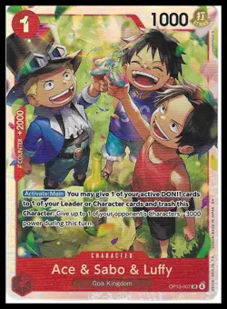 Carrying On His Will #OP13-007 Ace & Sabo & Luffy - Image 1