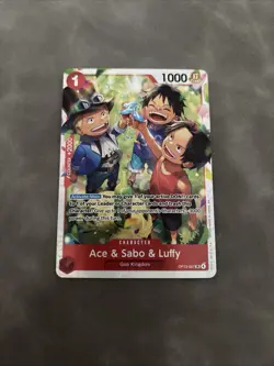 One Piece Ace & Sabo & Luffy OP13-007 Carrying On His Will English - Image 1