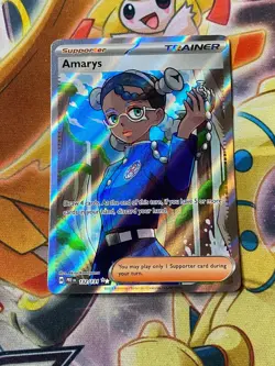 Amarys 132/131 SV: Prismatic Evolutions Full Art Trainer Pokemon TCG Card NM - Image 1