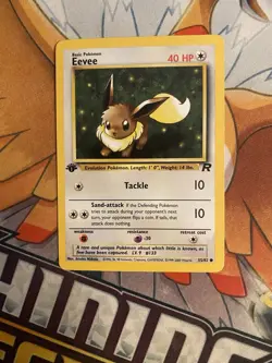 Eevee - 55/82 - 1st Edition Team Rocket Set - Pokemon Card - MP - Image 1