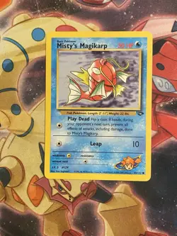 Unlimited Gym Challenge Misty’s Magikarp 88/132 Pokemon Card WOTC Vintage LP - Image 1