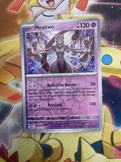 Mewtwo Reverse Holo NM 150/165 Scarlet & Violet 151 Pokemon Card - Image 1