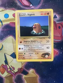 Pokemon Card Brock's Diglett 67/132 Gym Challenge Common Unlimited LP - Image 1