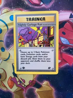 Nightly Garbage Run 77/82 Team Rocket 1st Edition Vintage Pokemon Card WOTC LP - Image 1