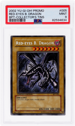 2002 Yu-Gi-Oh! Promo Red-Eyes Black Dragon Bpt Collector's Tins #5 PSA 9 - Image 1