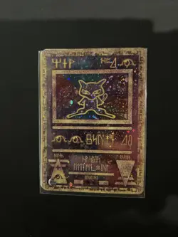 Pokemon TCG Ancient Mew Holo Rare SWIRL LP Promo Card with Crease - Image 1
