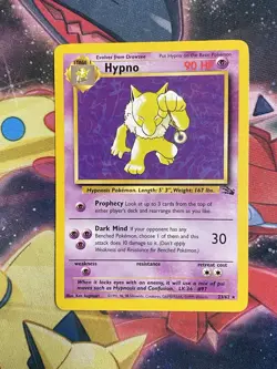 Hypno 23/62 - Fossil Unlimited - Rare Regular - English Pokemon Card - LP - Image 1