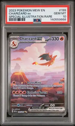 Charizard ex 199/165 Pokemon Mew En 151 Special Illustration Rare SIR PSA 10 - Image 1