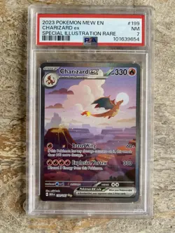 POKEMON 151 SPECIAL ILLUSTRATION RARE 199/165 CHARIZARD EX PSA 7 - Image 1