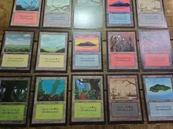 COLLECTORS' EDITION Lot 15 Cards Magic The Gathering MTG Vintage NM Crisp Land - Image 2