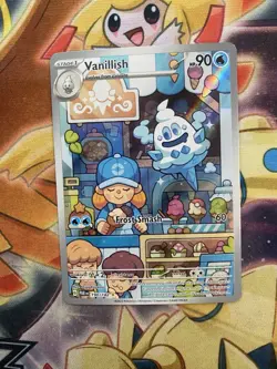 Pokemon Card - Vanillish Paradox Rift 190/182 Illustration Rare NM - Image 1