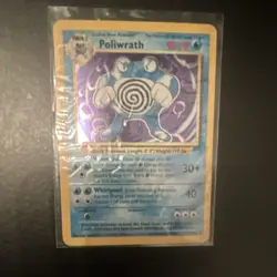 Pokemon Poliwrath Base Set 2 Holo Rare 015/130 90HP Stage 2 Card - Image 1
