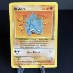 Rhyhorn - #61/64 - Jungle Set - 1999 WOTC Pokemon Card Common - LP - Image 1