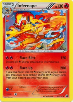 Infernape 20/114 XY - Steam Siege Holo Rare NM/LP 2016 Pokemon Card TCG - Image 1