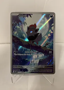 Pokemon TCG Zorua 142/086 Sv11w: White Flare Holo Illustration Rare Card - Image 1
