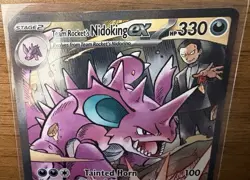 Team Rocket’s Nidoking Ex 233/182 SIR Destined Rivals Pokemon Tcg Card - Image 3