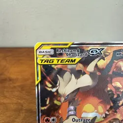 Pokemon Card Reshiram & Charizard GX SM201 Holo Black Star Promo MP - Image 2