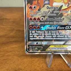 Pokemon Card Reshiram & Charizard GX SM201 Holo Black Star Promo MP - Image 5