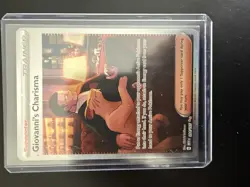 GIOVANNI'S CHARISMA Scarlet & Violet POKEMON Full-Art Holo Trading Card 204/165 - Image 3