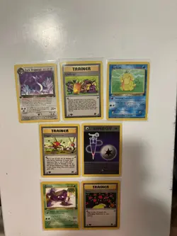 REDUCED!! Vintage, FIRST EDITION Team Rocket Pokemon Card Set of 7 - Image 1