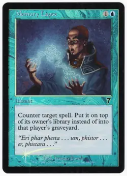 Memory Lapse 2001 MTG Core Set 7th Edition FOIL Blue Common Instant NM AZ1 - Image 1