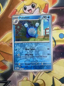 Pokemon 151 Poliwhirl Reverse Holo Common Card 061/165 NM - Image 1