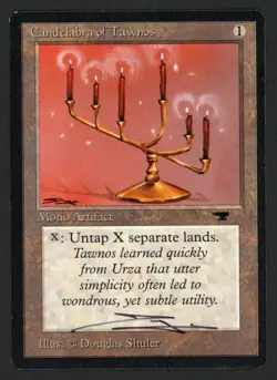 ***Candelabra of Tawnos Signed** MTG Antiquities Magic Douglas Shuler Kid Icarus - Image 1