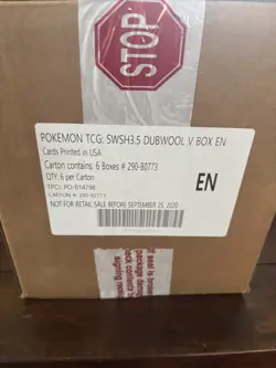 Pokemon Champion's Path Dubwool V Box Case Of 6 Boxes - Image 1