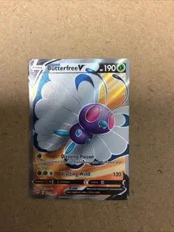 Pokemon TCG Butterfree V Darkness Ablaze 177/189 Holo Full Art - Image 1