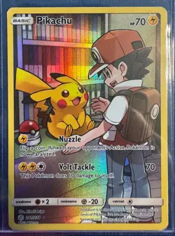 Pikachu Pokemon 2019 Sun & Moon Cosmic Eclipse Secret Rare 241/236 - Image 1