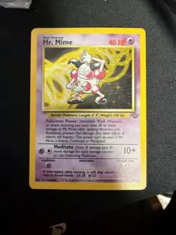 Pokemon TCG Mr. Mime Jungle Holo Rare Card 6/64 LP/MP - Image 1