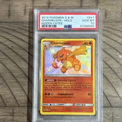 Pokemon Charmeleon SV7/SV94 Hidden Fates Shiny Vault Holo PSA 10 2019 - Image 1