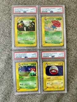Pokemon 2002 Japanese Holo PSA 10 UNLIMITED Semi Sequential E Reader Lot - Image 1