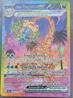 Pokemon Alolan Exeggutor EX 242/191 Special Illustration Rare Sv08 Holo 300 HP - Image 1