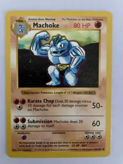 Machoke 34/102 - Shadowless - Base Set - Vintage WOTC Pokemon CARD - NM - Image 1